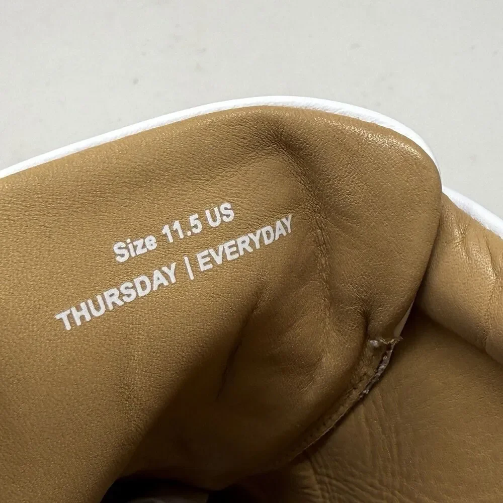 Thursday Boot Company White Leather Low-Top Sneakers